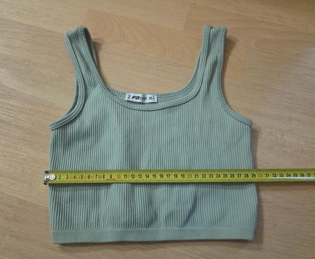 Tílko crop top světle zelené fb sister, xs
