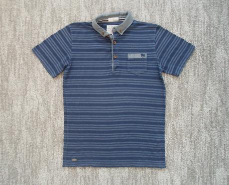 Modré tričko triko s límečkem polo, 140