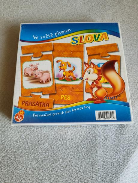 Hra slova, zvířata pro předškoláky/puzzle, 