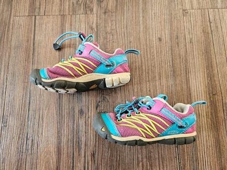 Modré růžové dětské outdoor boty tenisky keen, keen,25