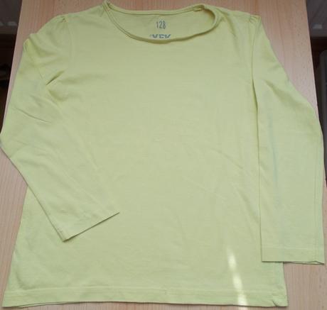 Dívčí triko žluté dlouhý rukáv, kik,128