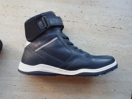 Modré boty polobotky kožené, lasocki,37