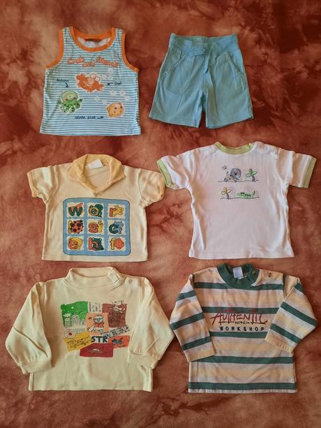 Balík 28 ks věcí unisex vel. 86, 86–98