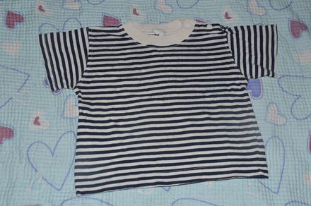 Proužkaté bavlněné triko tričko, 74