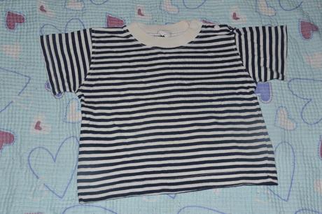 Proužkaté bavlněné triko tričko, 74