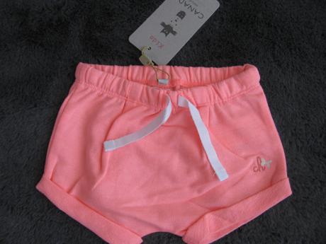 Neonově růžové bavlněné šortky, house,56