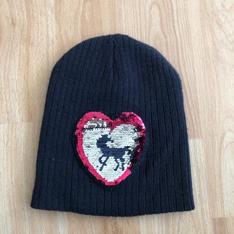 Modra cepice zimni srdce s paijetkami kun topolino, topolino,110