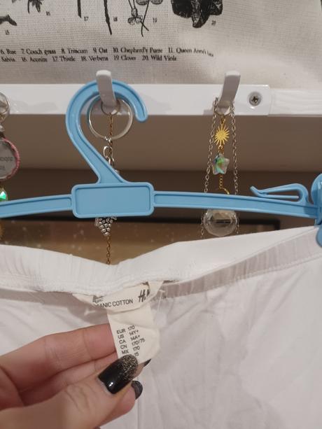 Bílé 3/4 legíny s krajkou h&m 170 /s-m, 170