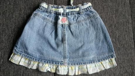 Džínová sukně s bavlněnou spodničkou vel. 104-110, 104