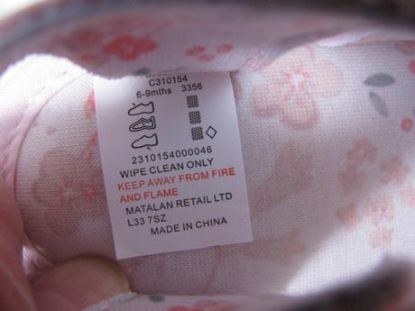 Dívčí růžové sandálky s mašličkou 6-9 měs., matalan,17