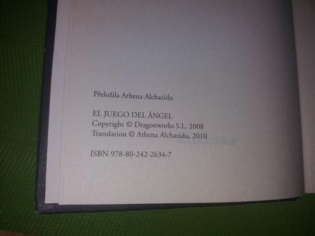 Kniha andělská hra, carlos ruiz zafón, 