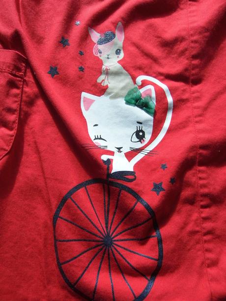 Červené šaty, h&m,128