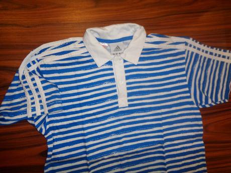 Luxusní bavlněné modrobílé tričko adidas, adidas,164 / xl