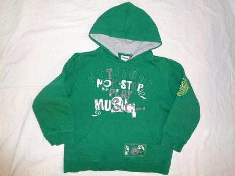 Lahvově zelená mikina, 128