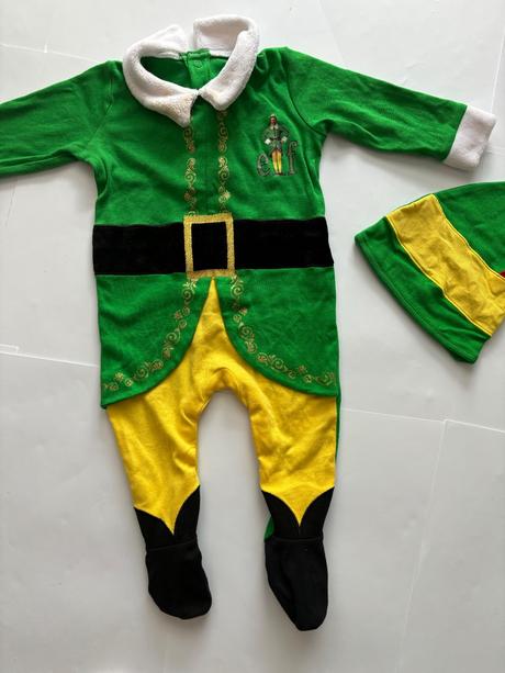 Vánoční overalek skřitek - v.6/9 měs, 74