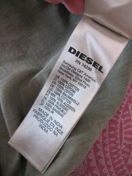 Dětské olivově zelené tričko / unisex, diesel,158