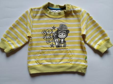 Pruhovaná mikinka s opičkou, ergee,74