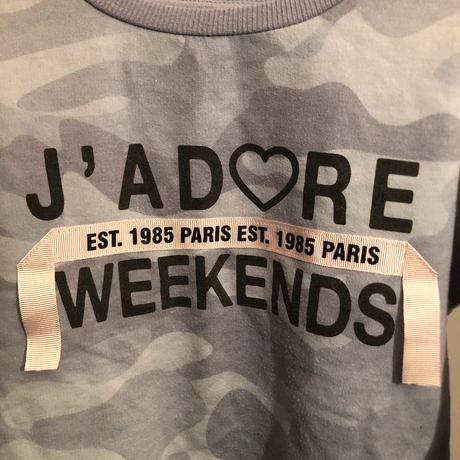 Modrá crop top maskáčová mikina, 134