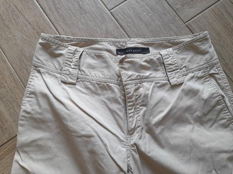 Krémové basic kalhoty, zara,m