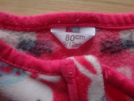 Fleesový overál červený, vel. 80, pepco,80