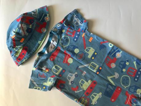 Letní overálek s kloboučkem, bluezoo,86