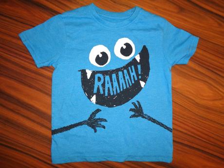 Super tyrkysové tričko s příšerkou, primark,104