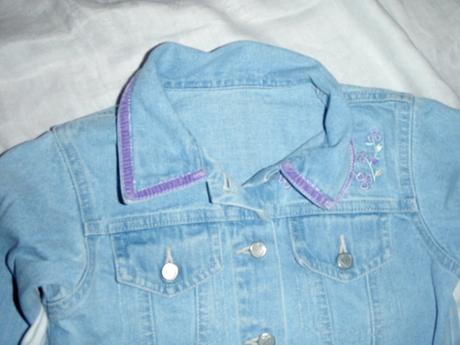 Krásná volánková riflová bunda s vílou, marks & spencer,104