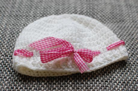 Jarní háčkován čepička velikost 80/86, 80