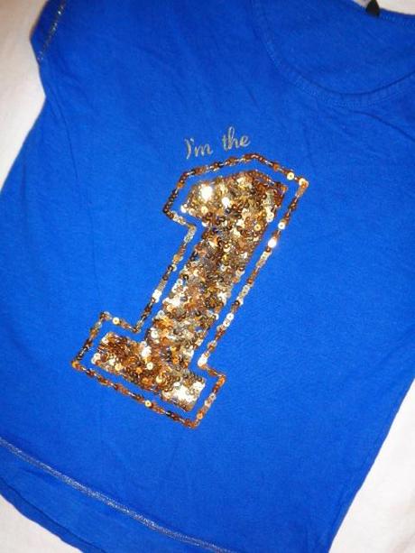 Luxusní modrozlaté tričko s číslem, george,116