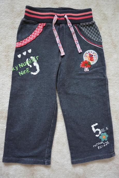 Tepláky džínového vzhledu, s ježkem a houbou, next,92