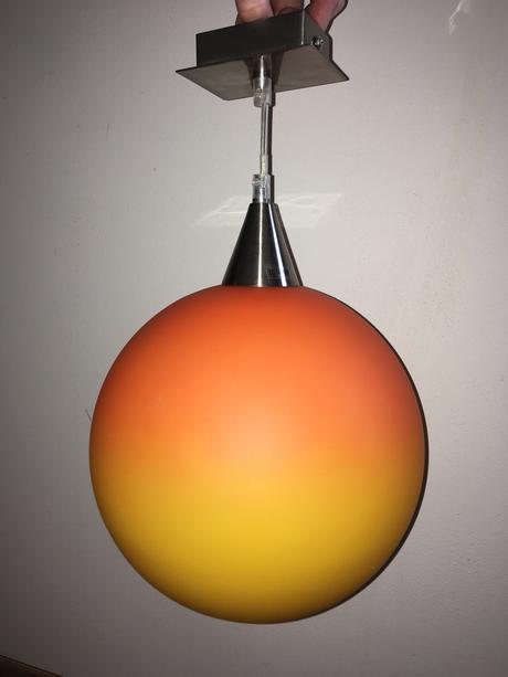 Stropní lampa skleněná, 