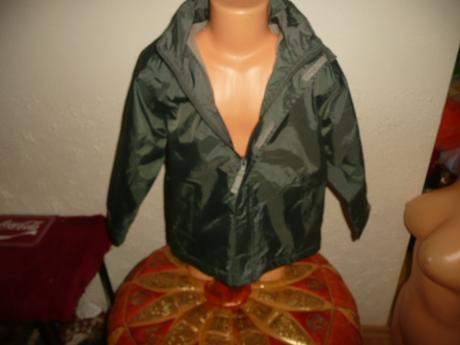 Šusťáková bunda přechod podšitá flees 5/6 l khaki, 110 / 116