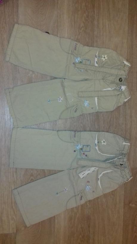 Plátěné kalhoty podšité bavlnou-prodej i zvlášť, next,98