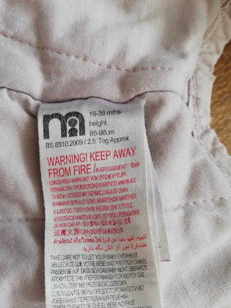 Teplý spací pytel mothercare, mothercare