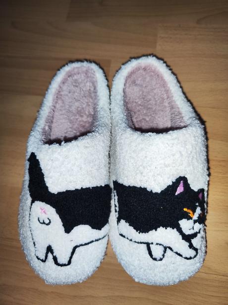 Domácí papuče s kočkou 37-38, 38