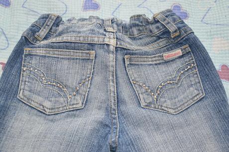 Lehce elastické džíny s cvočky, 140