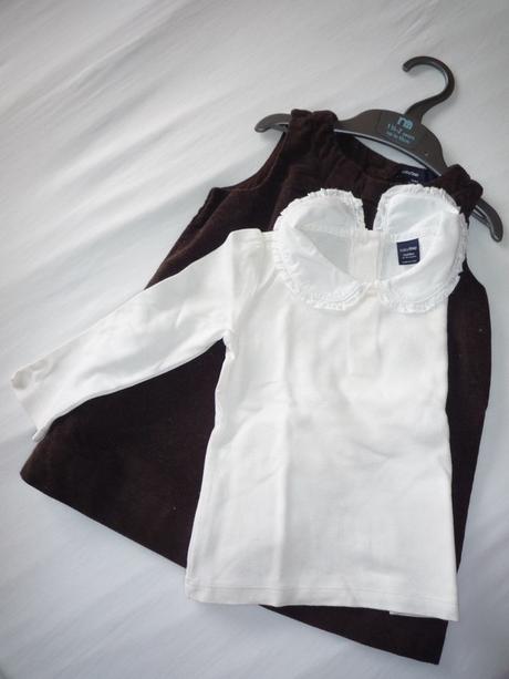 Šaty, tričko s límečkem a punčocháče, gap, gap,80