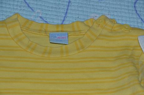 Žluté prouhaté body, dl. rukáv, parpro mimi,68