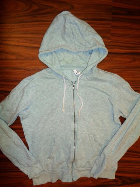 Pěkná zelinkavá melírovaná mikina, 164