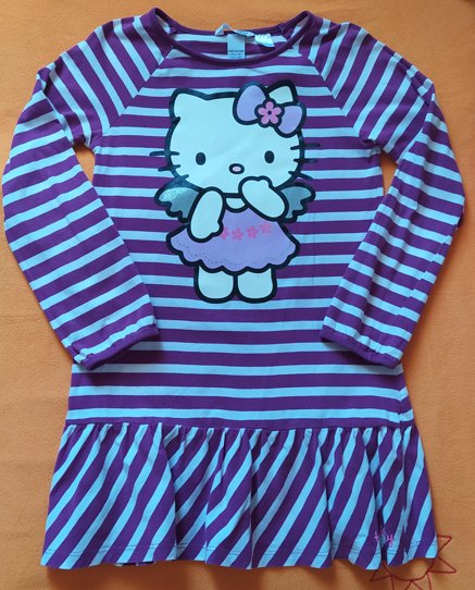 Šaty/tunika pruhovaná s minnie, h&m,122