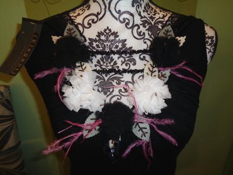 Černý elastický sexy top, 40 / 42 / l