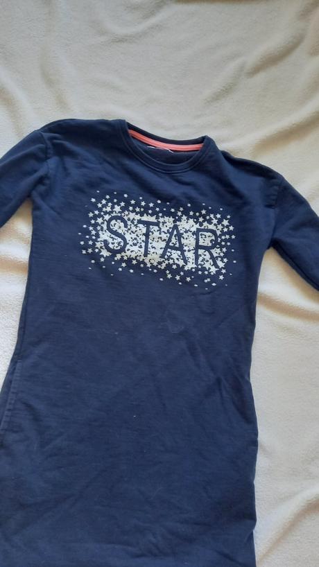 Tunika - mikinové šaty, 134