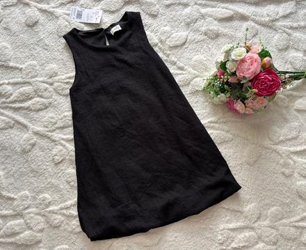 Ob/ tunika  černá s volánem - v.5/6 let, f&f,116