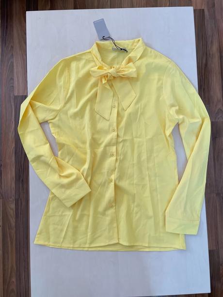 Nová žlutá halenka s mašlí, vel m, fisherfield, m