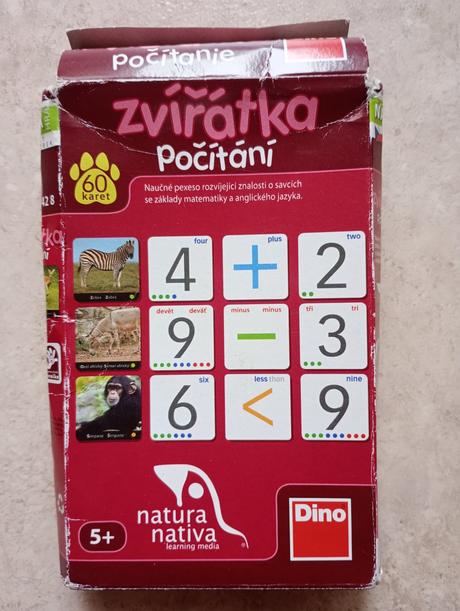 Pexeso angličtina se zvířaty dino, 