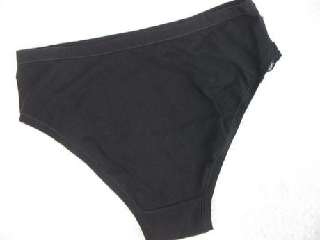 Dámské černé bavlněné kalhotky s krajkou, xl