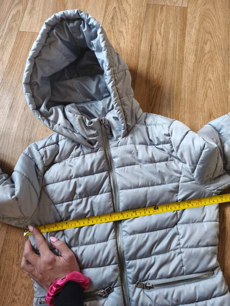 Šedá stříbrná prošívaná bunda, mohito,s