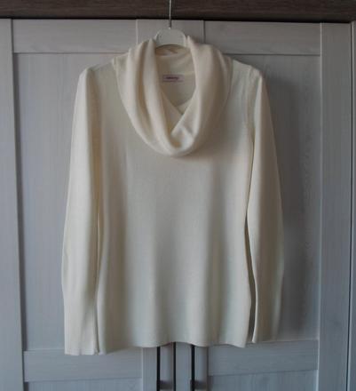 Bílý krémový svetr rolák, orsay,s