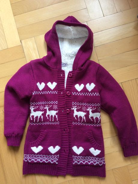 Luxusni svetr vyteplený kožíškem, lusa,110