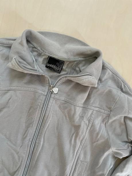 Stříbrná/šedá mikina, vel l i méně, golddigga, l